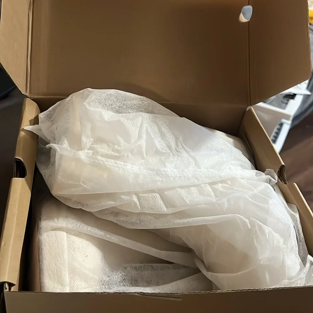 New in box Rialto Cream winter white Chunky Heel Boots Classic 7 1/2 - Picture 15 of 16